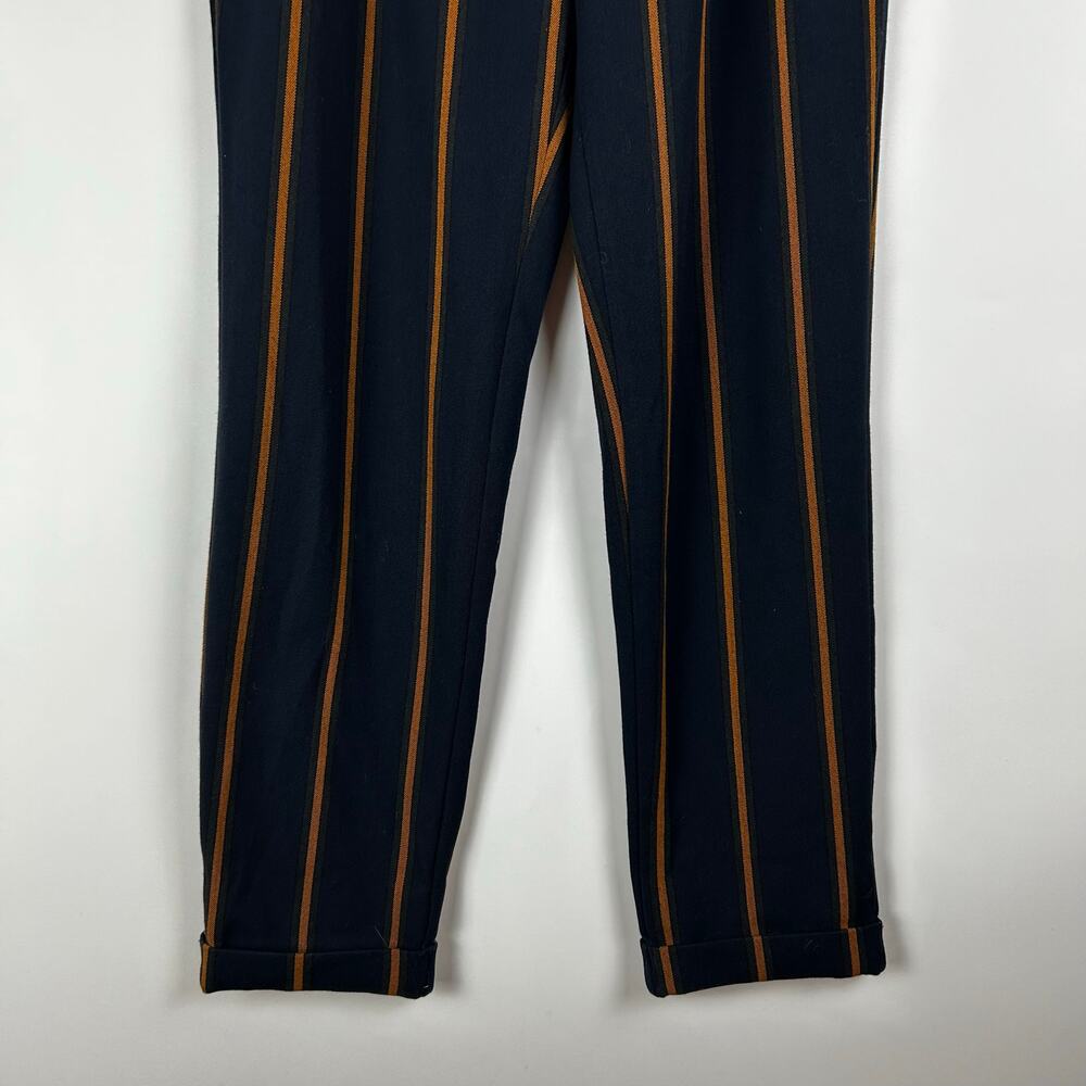 Zara Paperbag Waist Striped Pants High Waist Trousers Career Office Womens Sz XS - Picture 5 of 10